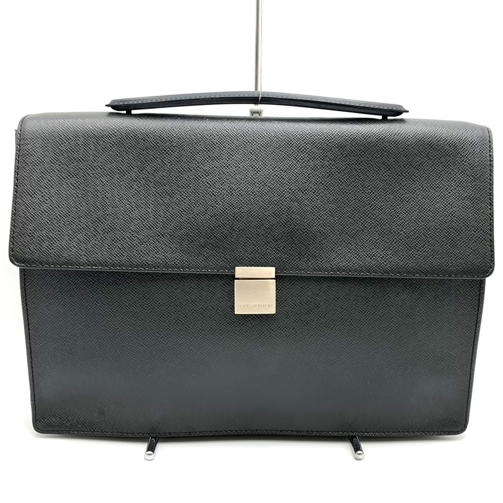 LOUIS VUITTON M30772 Porte Documents Angara Taiga Business Bag Handbag Briefcase Leather Ardoise Men's PRE-OWNED