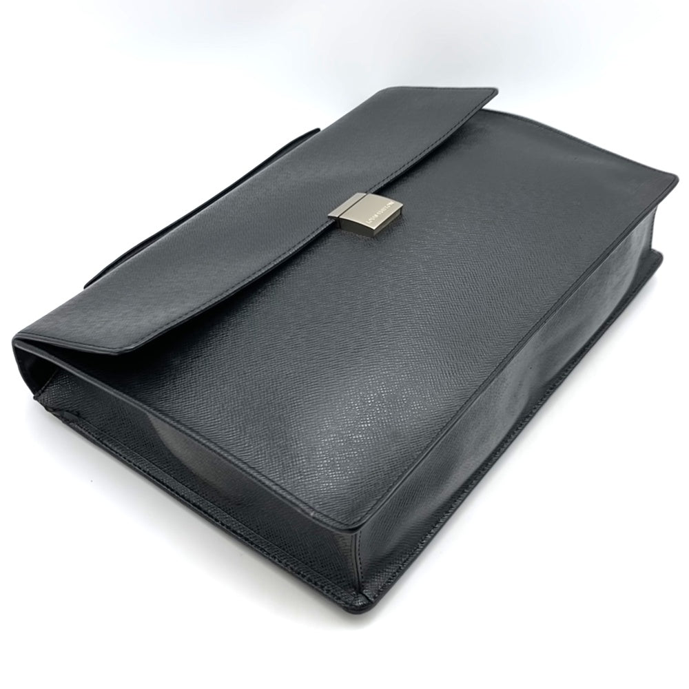 LOUIS VUITTON M30772 Porte Documents Angara Taiga Business Bag Handbag Briefcase Leather Ardoise Men's PRE-OWNED