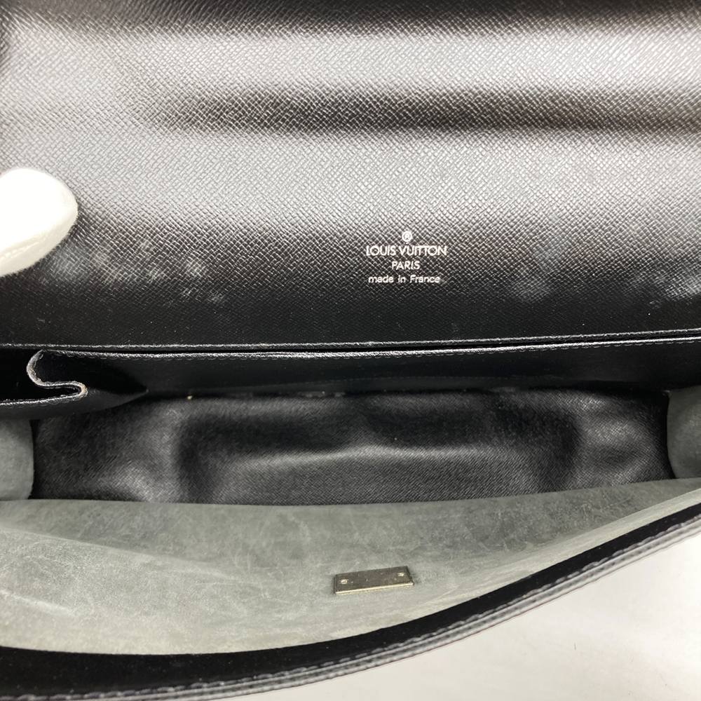 LOUIS VUITTON M30772 Porte Documents Angara Taiga Business Bag Handbag Briefcase Leather Ardoise Men's PRE-OWNED
