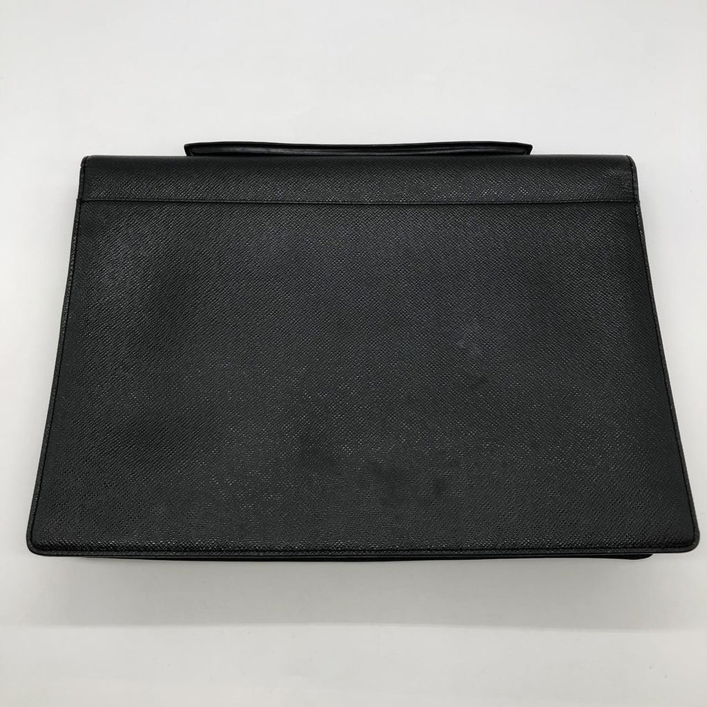 LOUIS VUITTON M30772 Porte Documents Angara Taiga Business Bag Handbag Briefcase Leather Ardoise Men's PRE-OWNED