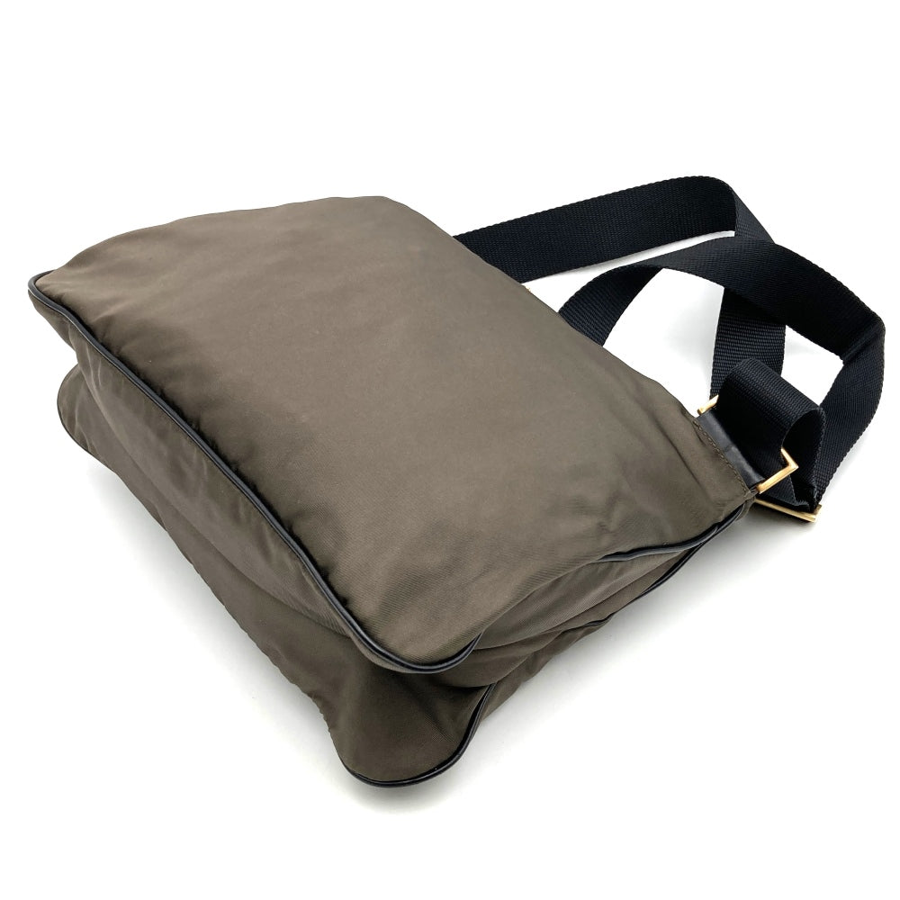 PRADA BT0220 Shoulder Bag, Nylon, with Lock, Khaki Brown, Women's/Men's Fashion, Vintage, Gift, PRE-OWNED