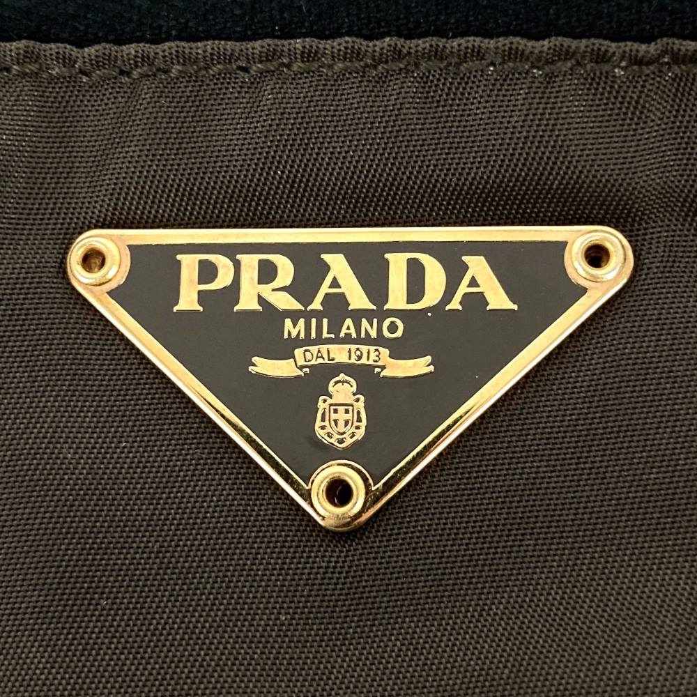 PRADA BT0220 Shoulder Bag, Nylon, with Lock, Khaki Brown, Women's/Men's Fashion, Vintage, Gift, PRE-OWNED