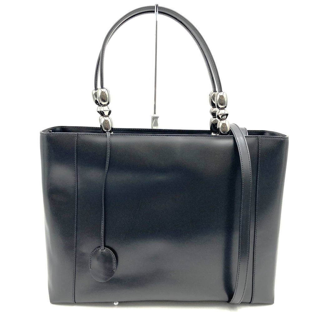 Dior MA0949 Maris Pearl 2-Way Handbag/Shoulder Bag Leather Black Pre-owned