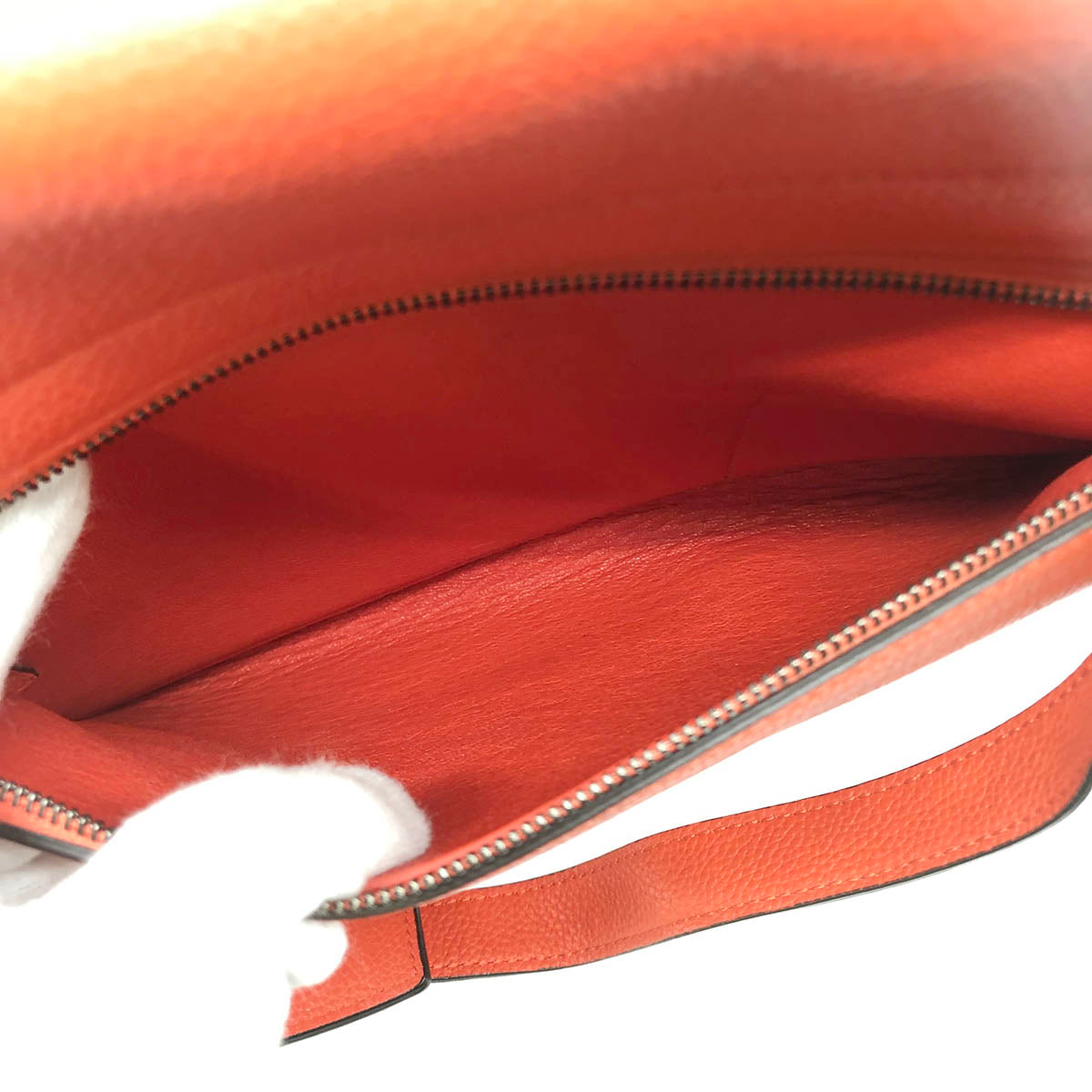 Celine Trapeze Medium 2-Way Handbag/Shoulder Bag Leather Red/Orange Pre-owned