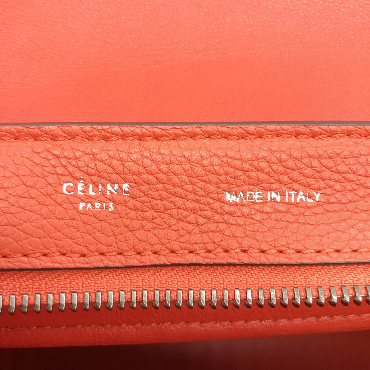 Celine Trapeze Medium 2-Way Handbag/Shoulder Bag Leather Red/Orange Pre-owned