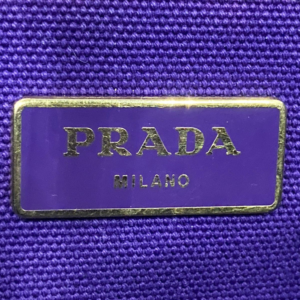Prada BN1872 Canapa Large Tote Bag/Handbag Denim Purple Pre-owned