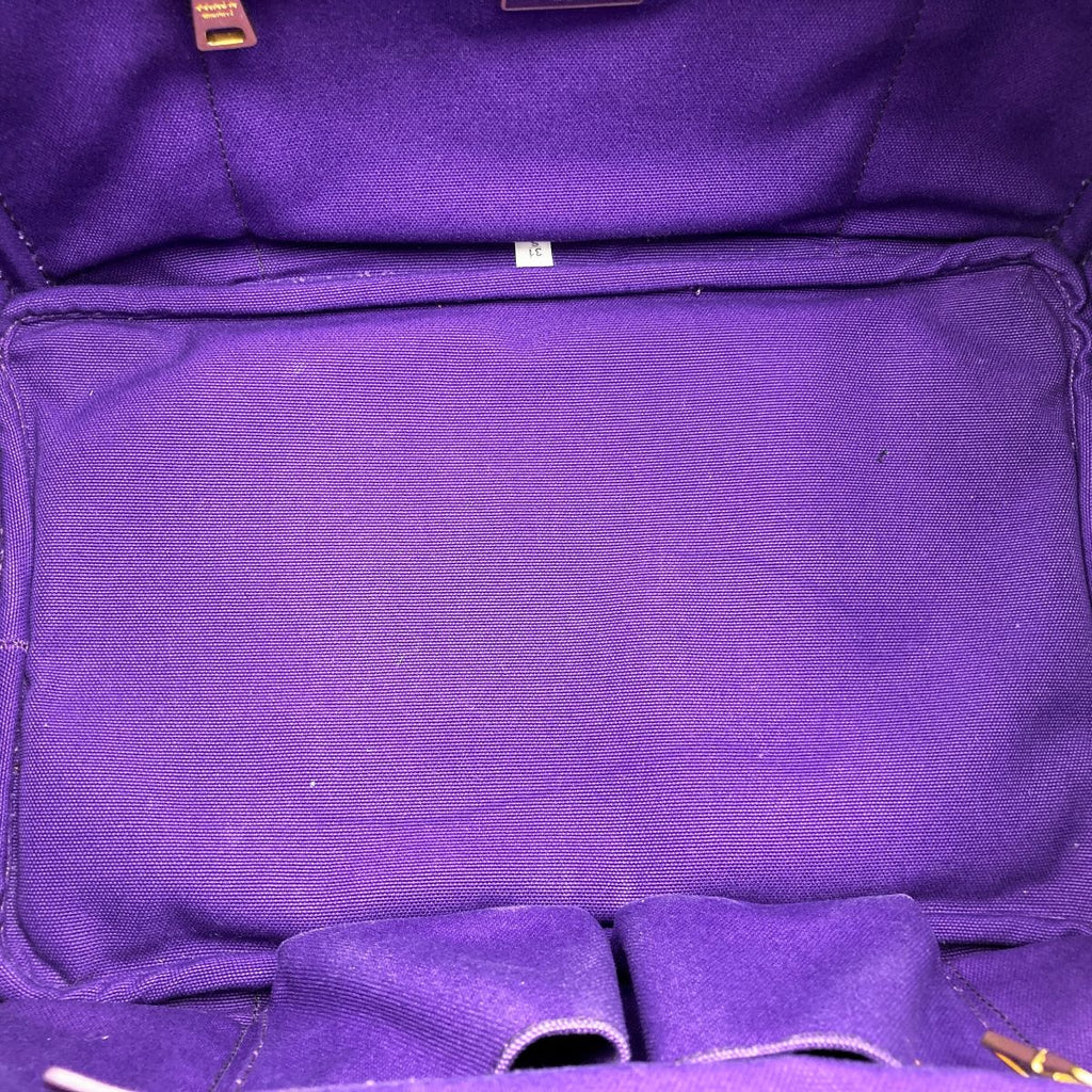 Prada BN1872 Canapa Large Tote Bag/Handbag Denim Purple Pre-owned