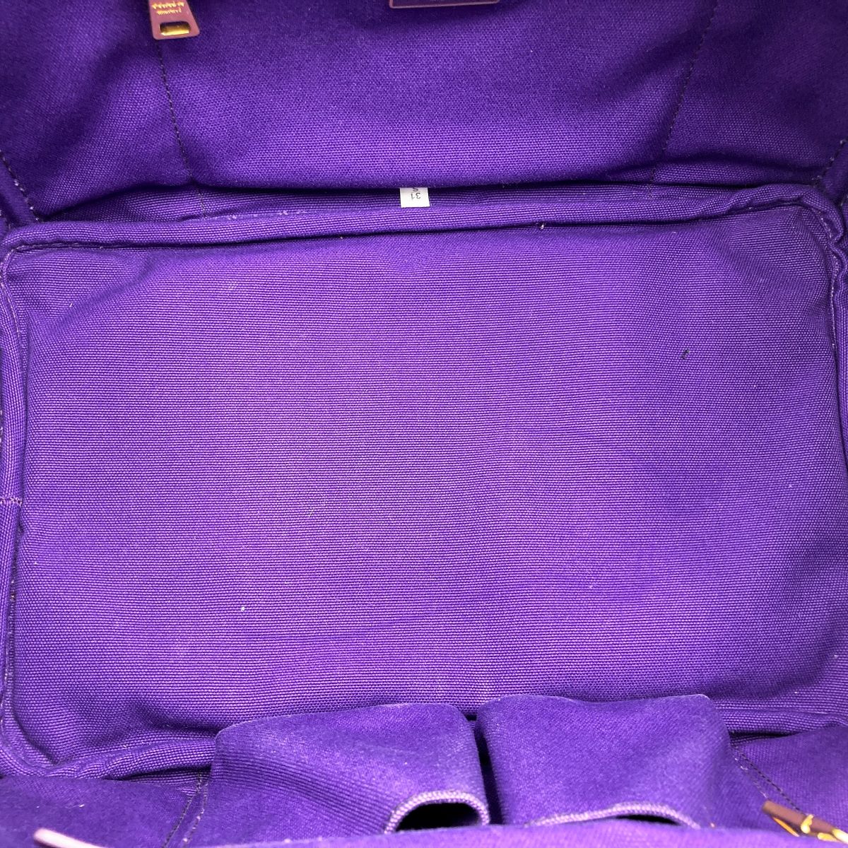 Prada BN1872 Canapa Large Tote Bag/Handbag Denim Purple Pre-owned