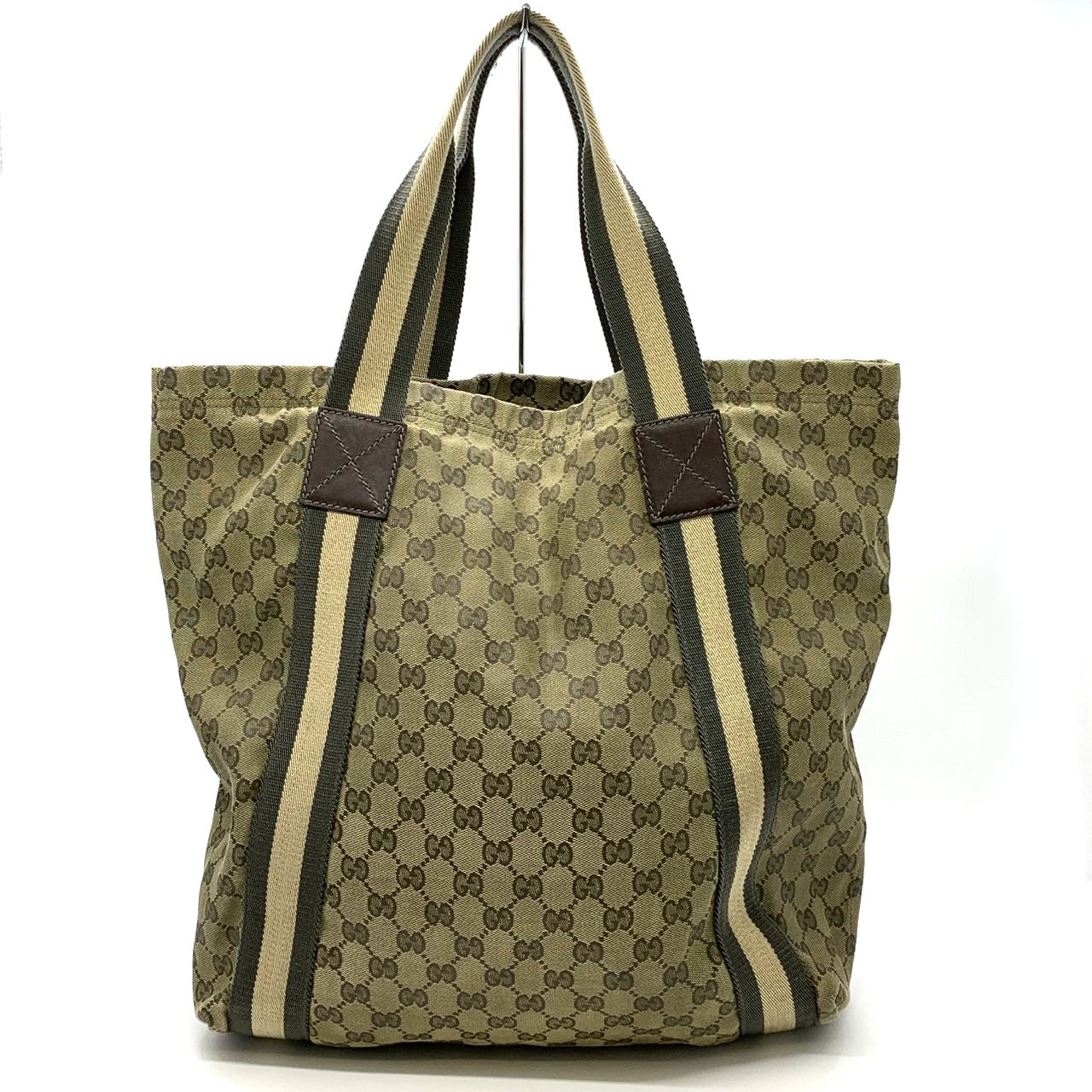 Gucci 189669 Large Tote Bag GG Canvas Brown Pre-owned