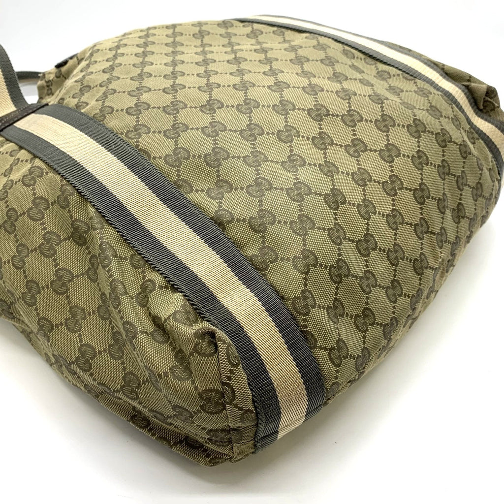 Gucci 189669 Large Tote Bag GG Canvas Brown Pre-owned