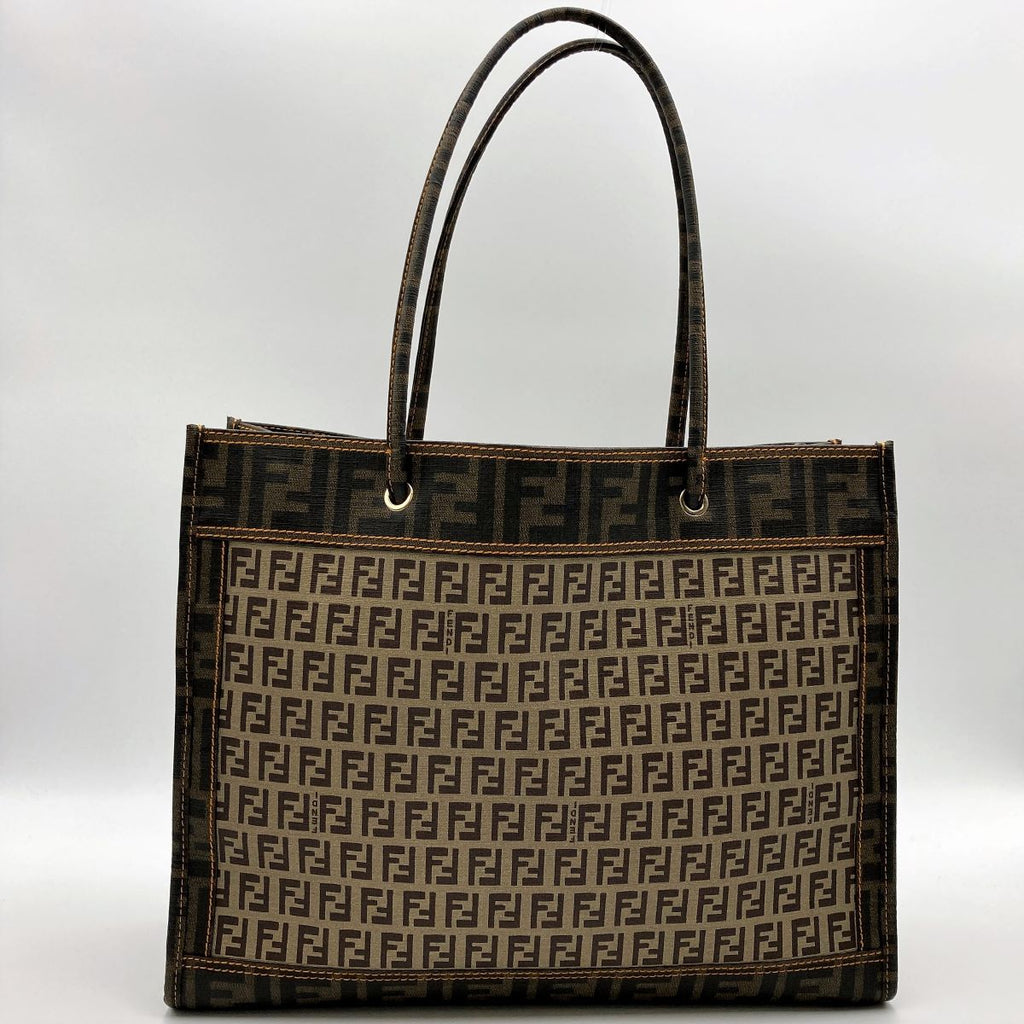 Fendi 2384/8B183 Zucca x Zucchino Tote Bag Brown/Beige Pre-owned
