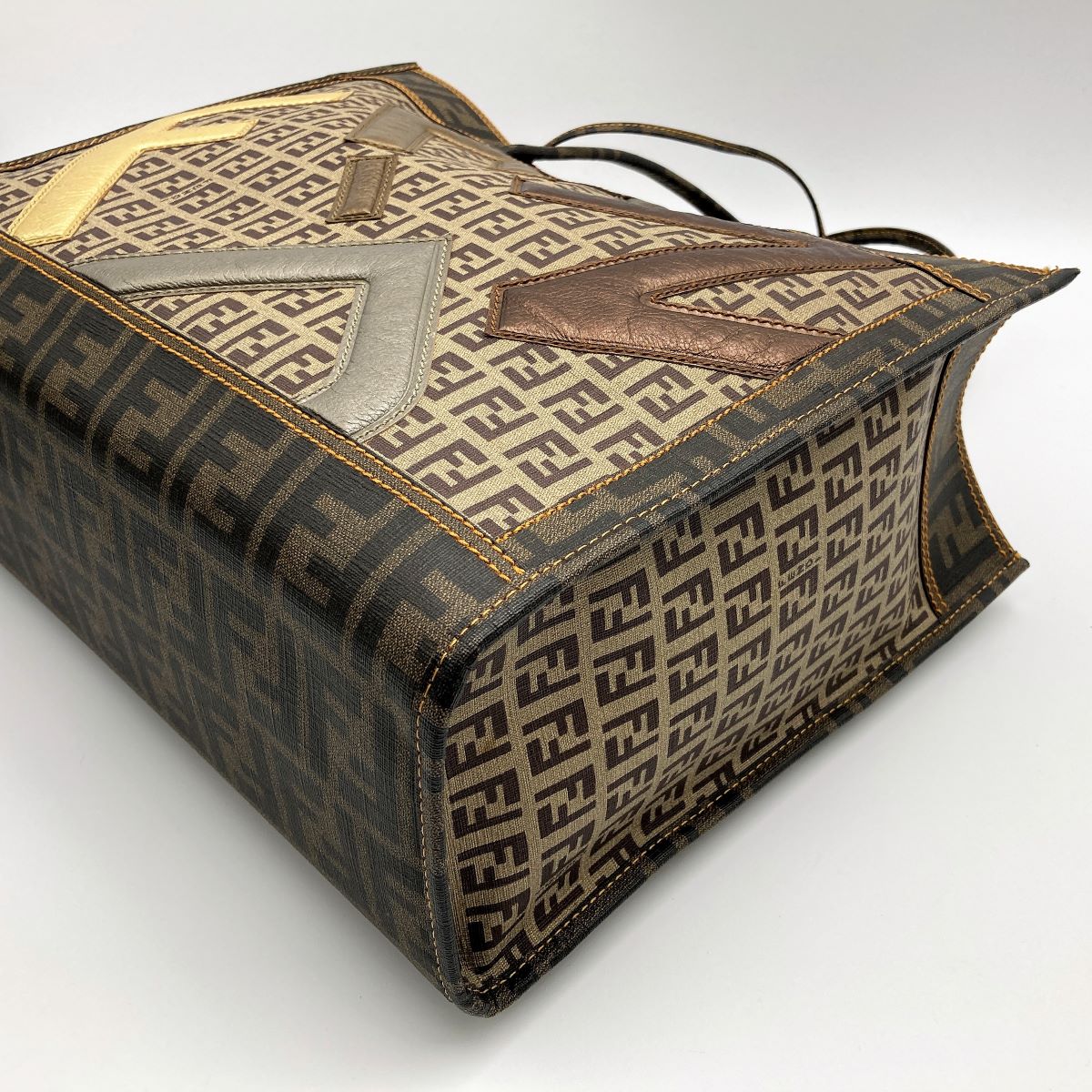 Fendi 2384/8B183 Zucca x Zucchino Tote Bag Brown/Beige Pre-owned