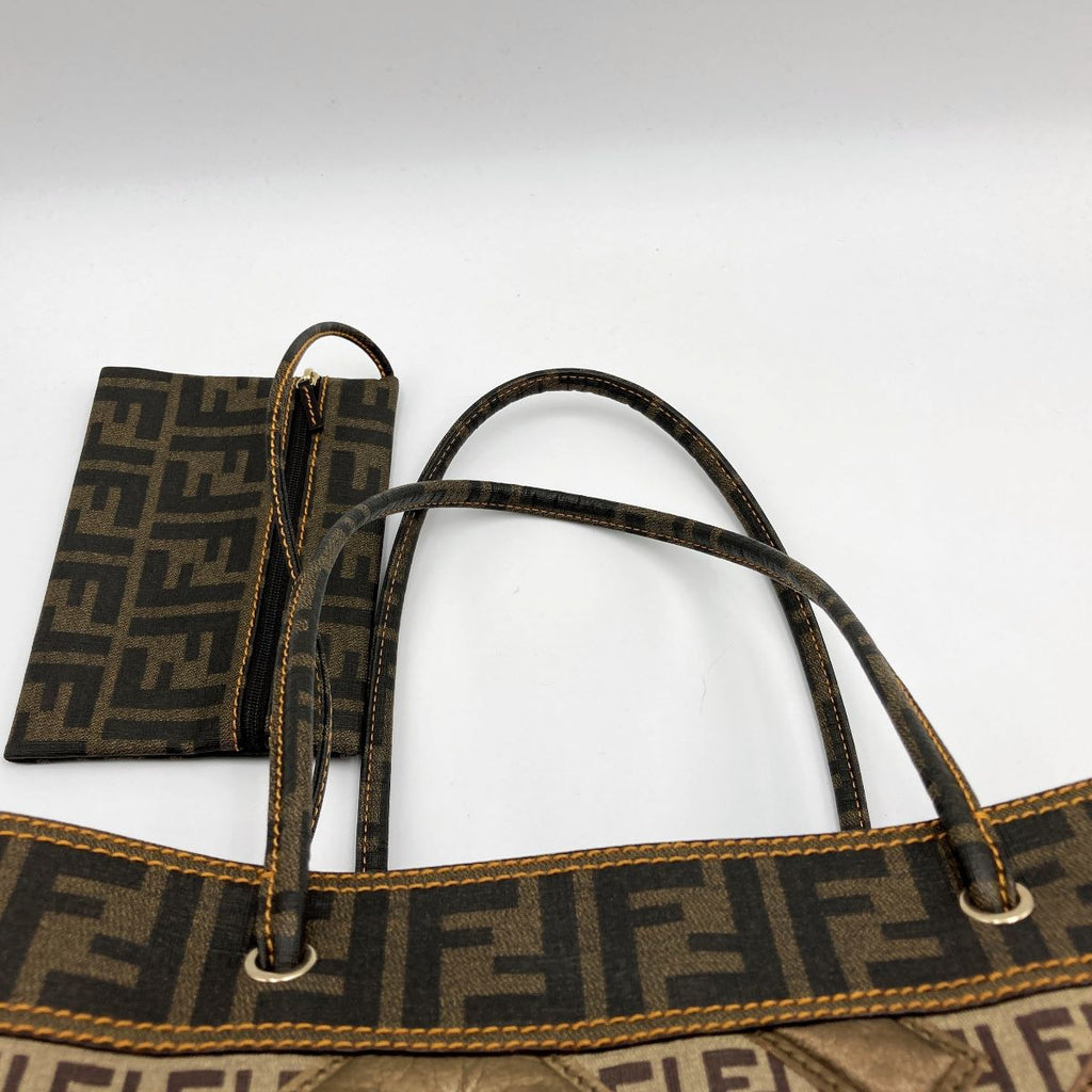 Fendi 2384/8B183 Zucca x Zucchino Tote Bag Brown/Beige Pre-owned