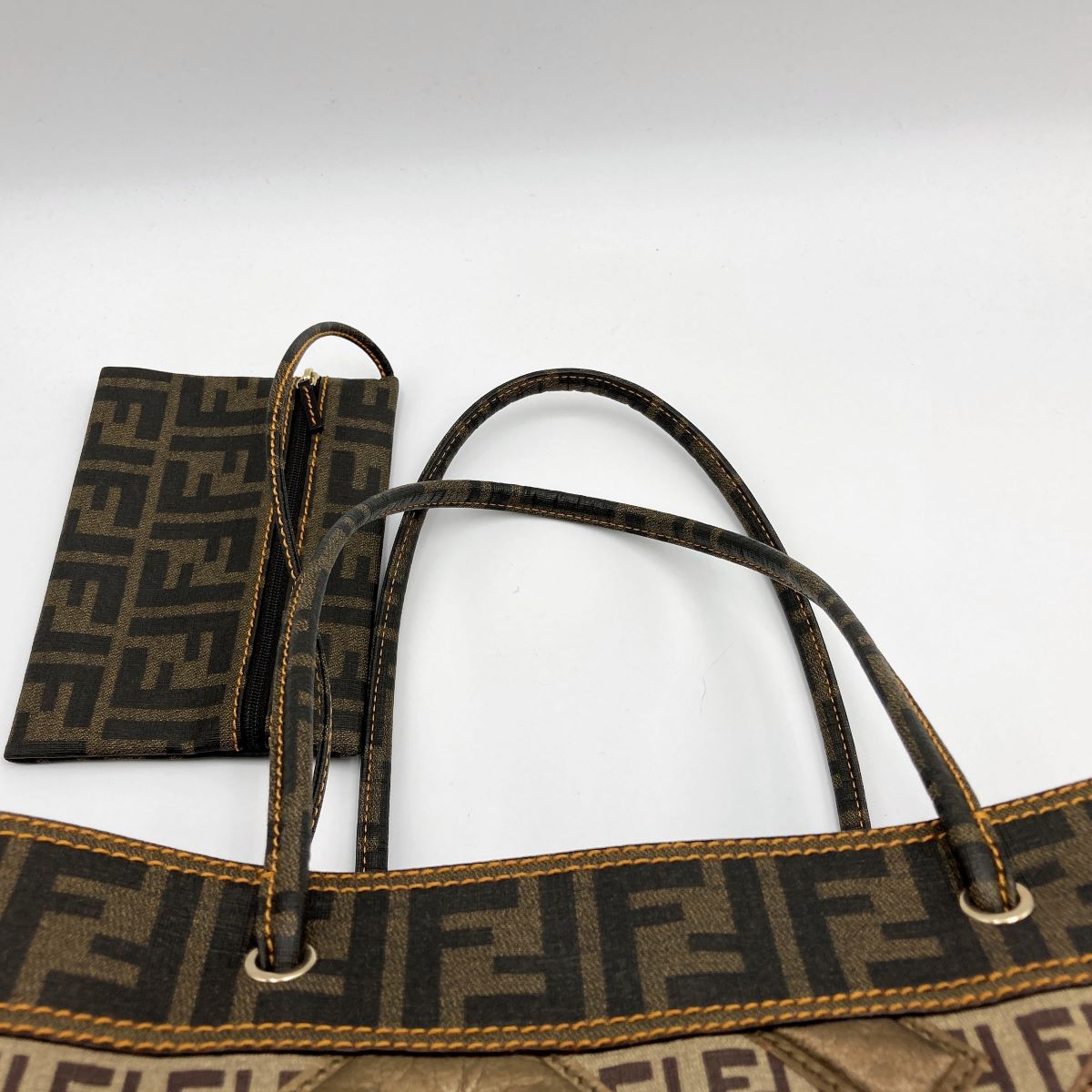Fendi 2384/8B183 Zucca x Zucchino Tote Bag Brown/Beige Pre-owned