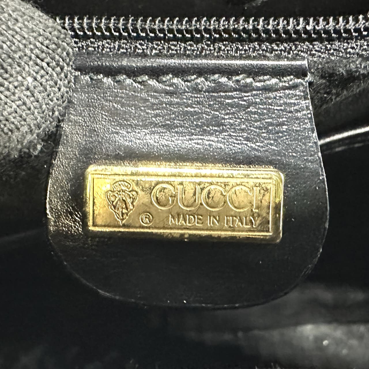 Gucci 000 46 Bamboo Handbag Leather Black Pre-owned