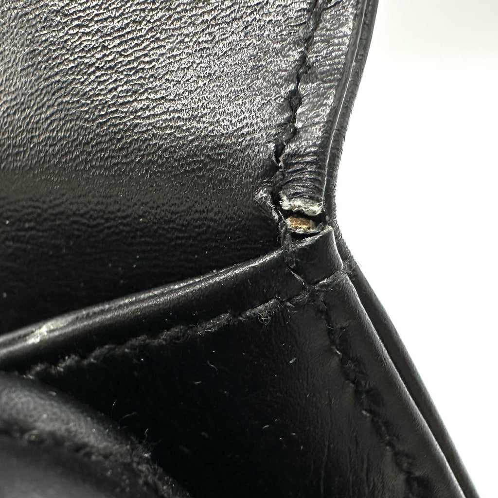 Gucci 000 46 Bamboo Handbag Leather Black Pre-owned