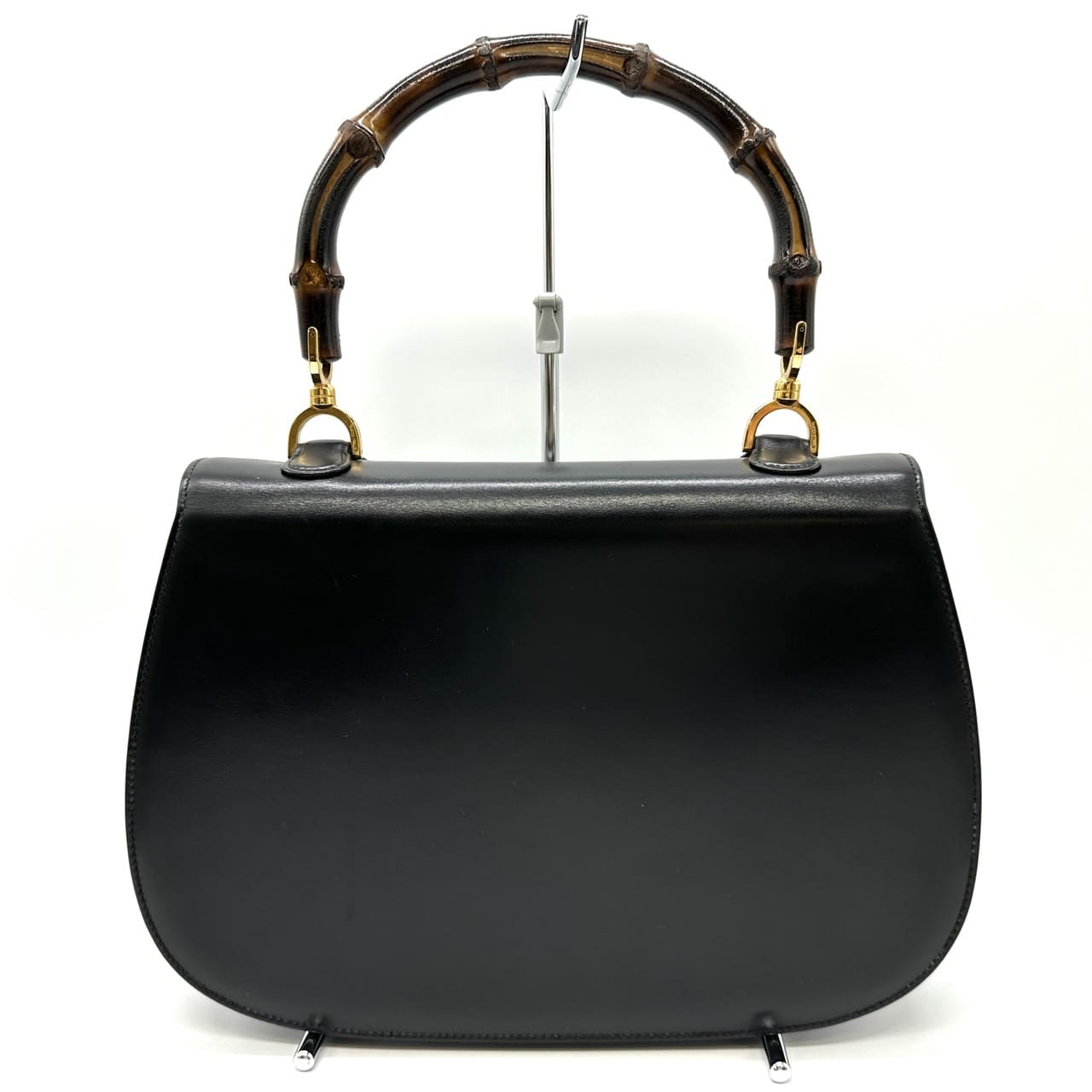 Gucci 000 46 Bamboo Handbag Leather Black Pre-owned