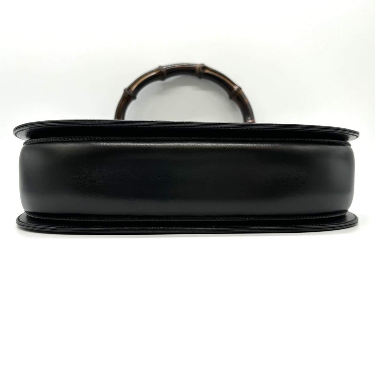 Gucci 000 46 Bamboo Handbag Leather Black Pre-owned
