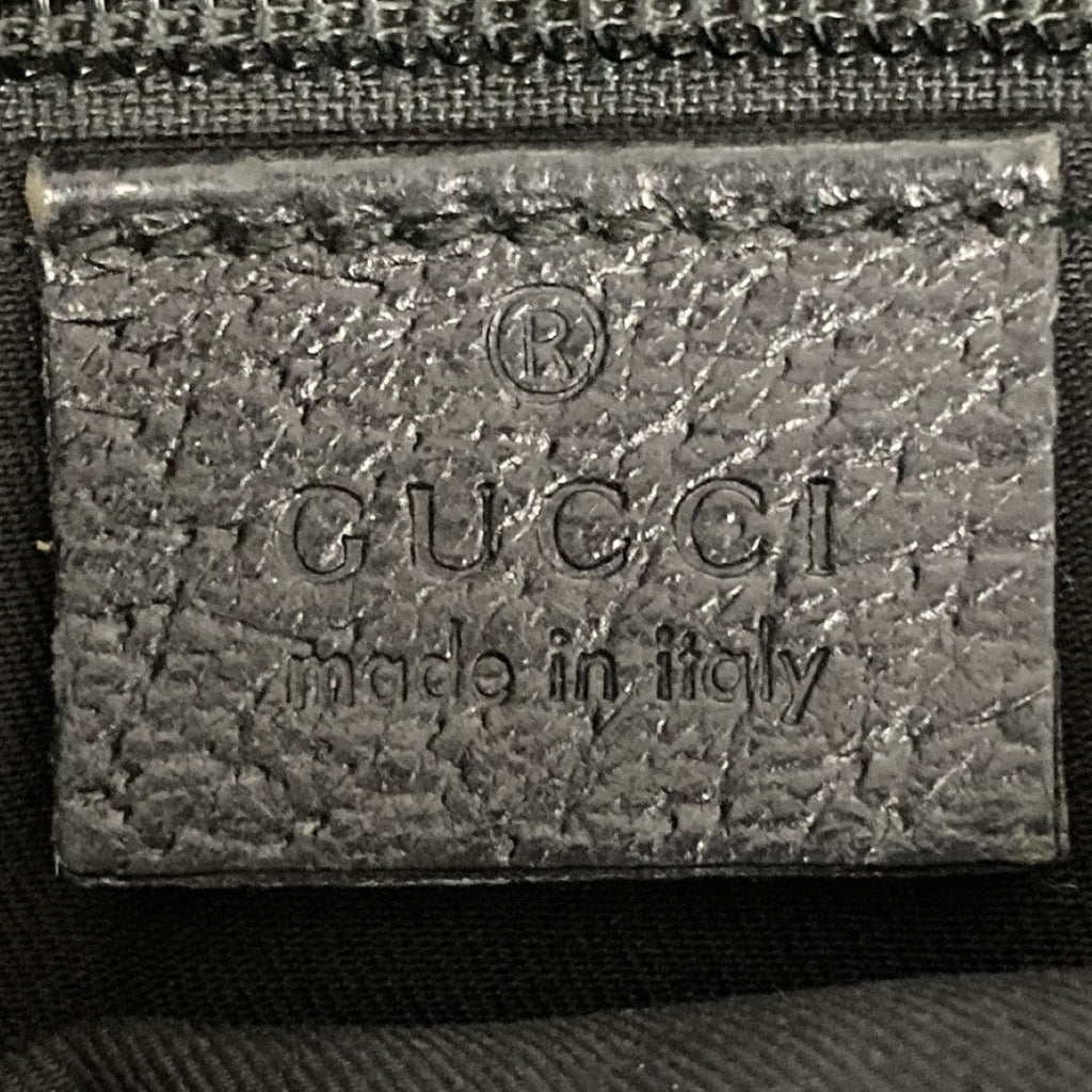 GUCCI 122793 Shoulder Bag, Crossbody Bag, Slim, Black, GG Line, GG Canvas PRE-OWNED