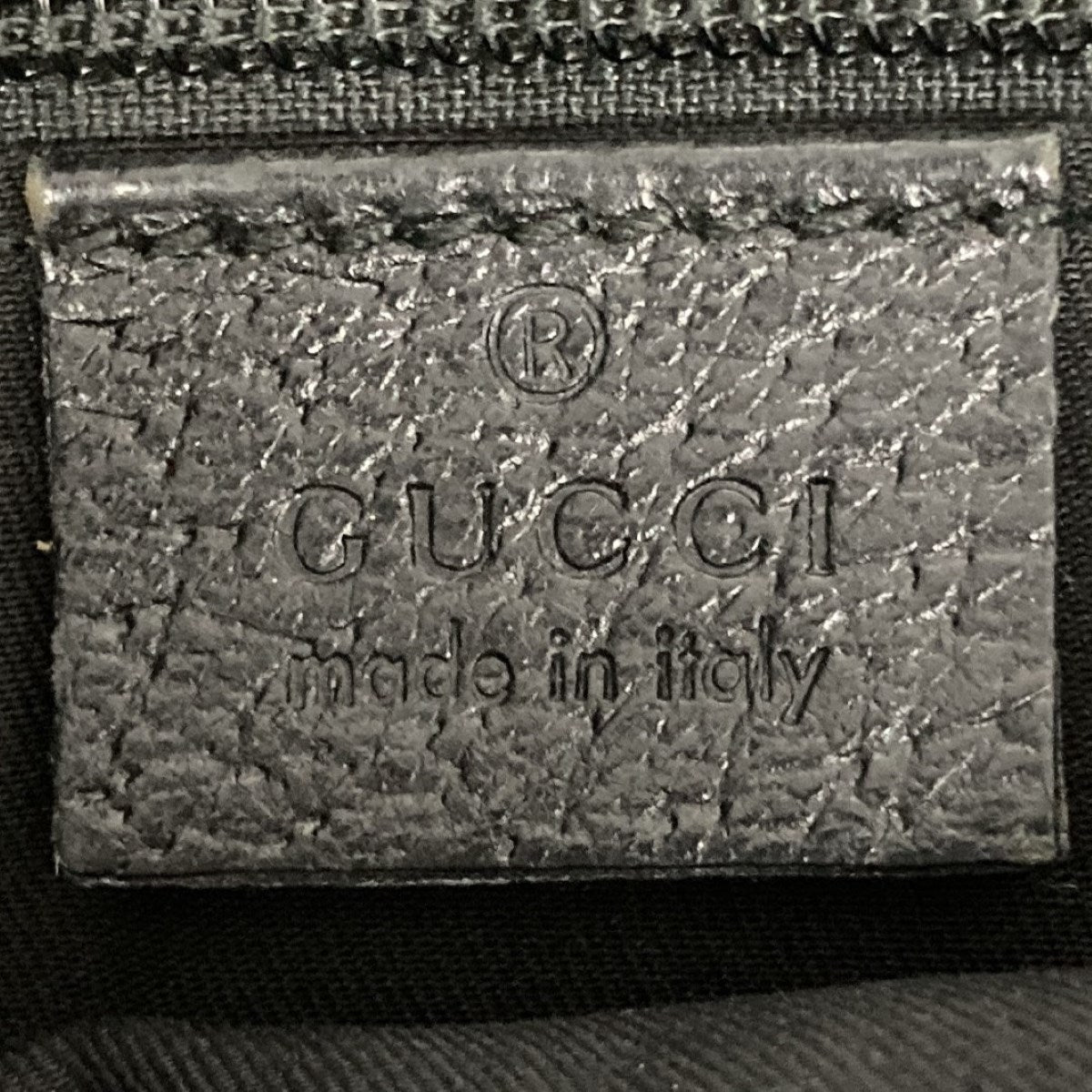 GUCCI 122793 Shoulder Bag, Crossbody Bag, Slim, Black, GG Line, GG Canvas PRE-OWNED
