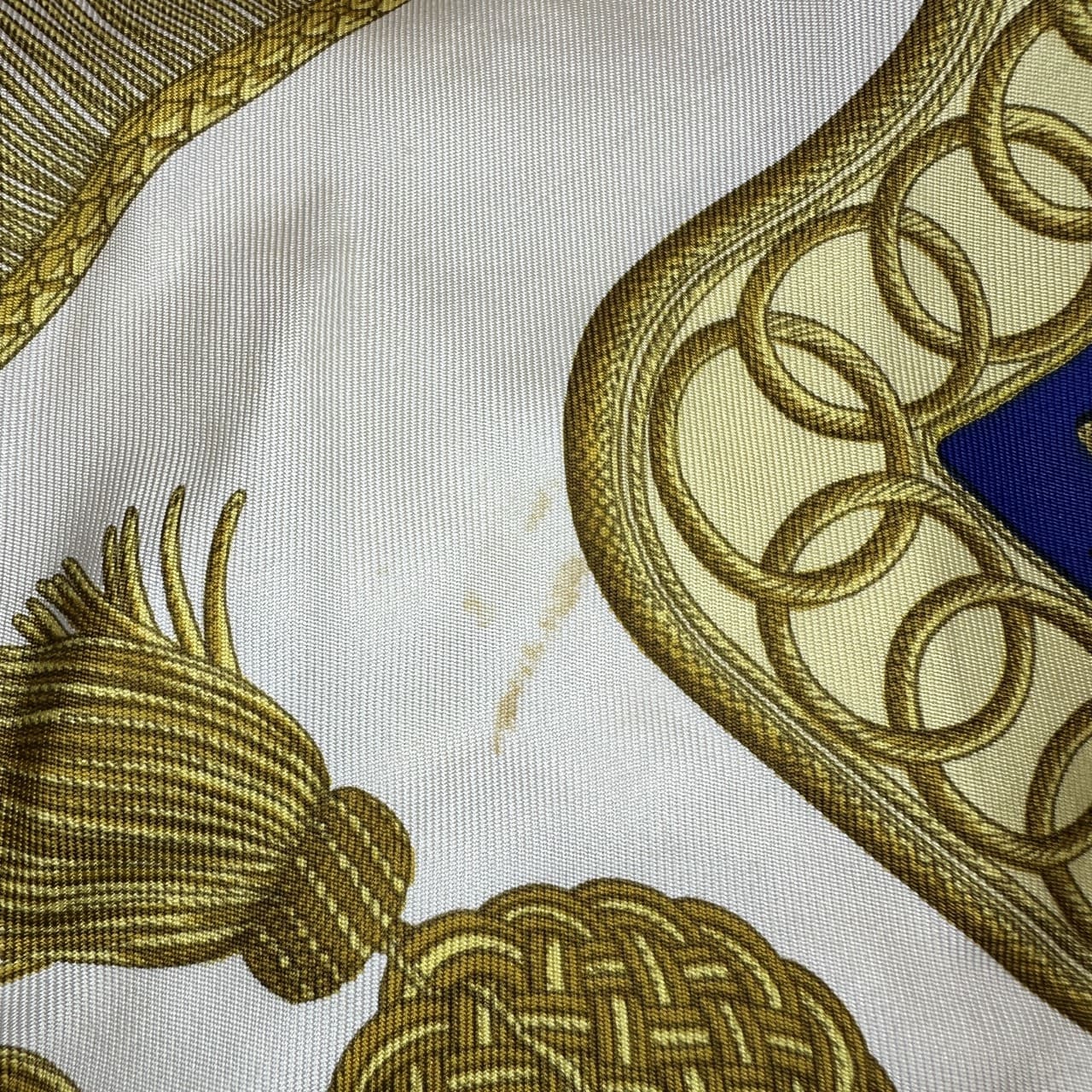 Hermès Carré 90 Poste et Cavalerie Scarf Silk Gold Pre-owned