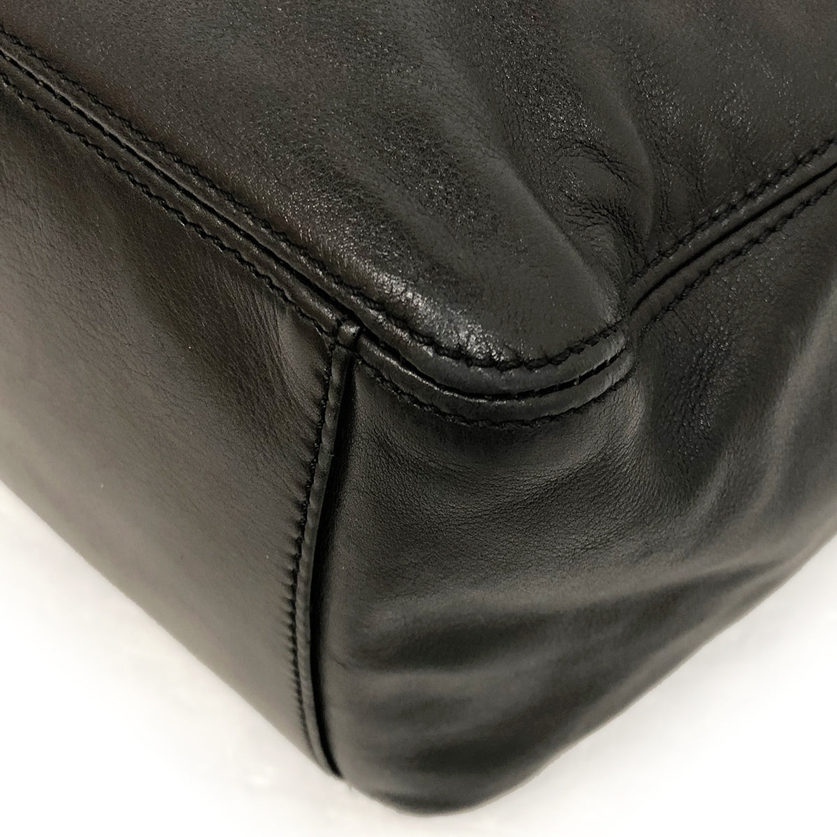 Chanel Coco Mark Chain Tote Bag/Shoulder Bag Lambskin/Plastic Black Pre-owned