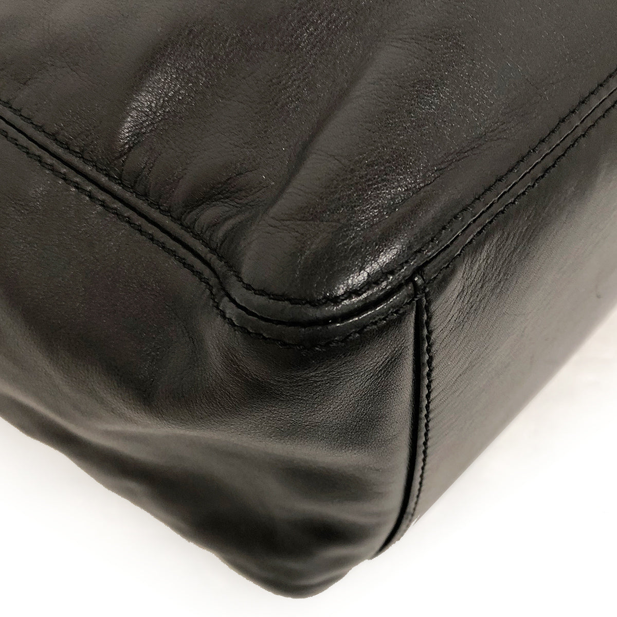 Chanel Coco Mark Chain Tote Bag/Shoulder Bag Lambskin/Plastic Black Pre-owned