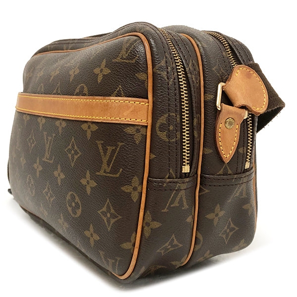 Louis Vuitton M45254 Reporter PM Shoulder Bag Monogram Canvas Brown Pre-owned