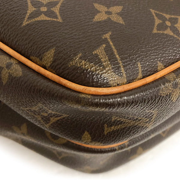 Louis Vuitton M45254 Reporter PM Shoulder Bag Monogram Canvas Brown Pre-owned