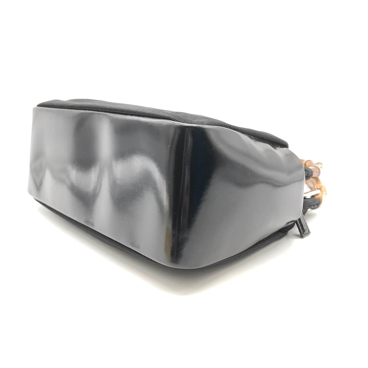 Gucci 0001014 Bamboo Handbag Nylon/Leather Black Pre-owned
