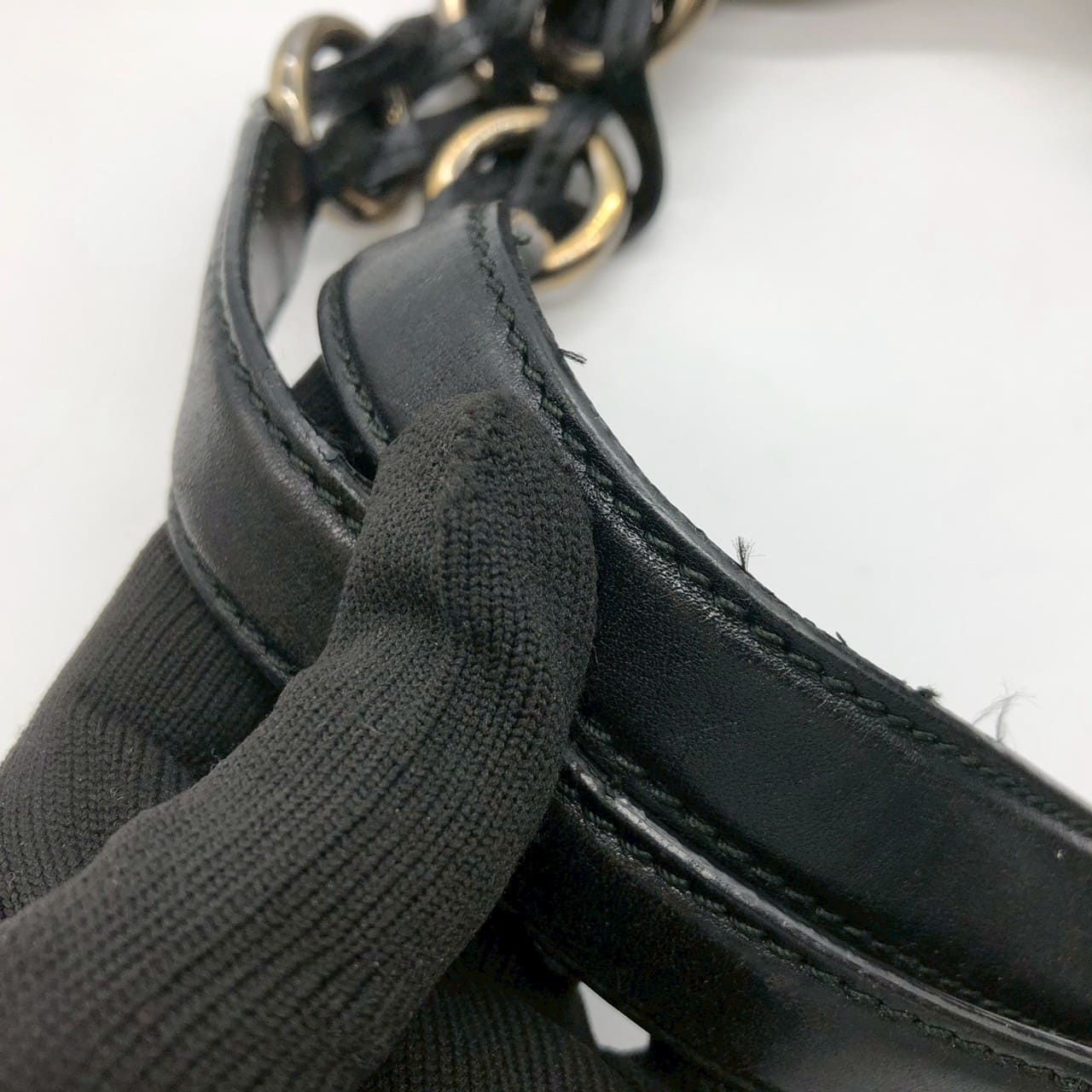Salvatore Ferragamo Gancini Tote Bag/Shoulder Bag, 2-way, Leather, Black, Women's, Vintage, PRE-OWNED