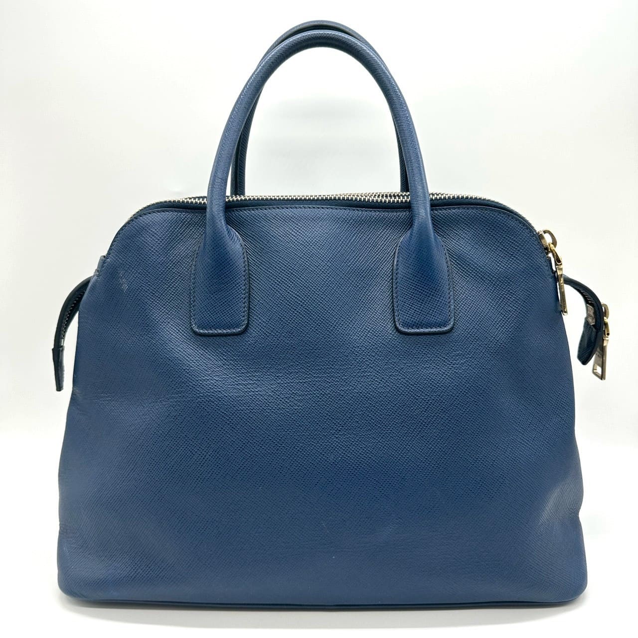 PRADA Prada handbag tote bag Saffiano leather blue vintage women's men's fashion brand PRE-OWNED