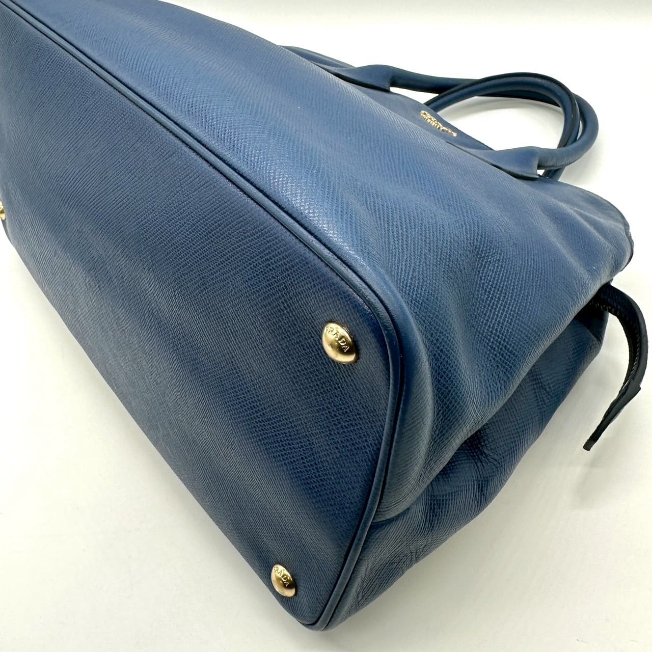 PRADA Prada handbag tote bag Saffiano leather blue vintage women's men's fashion brand PRE-OWNED