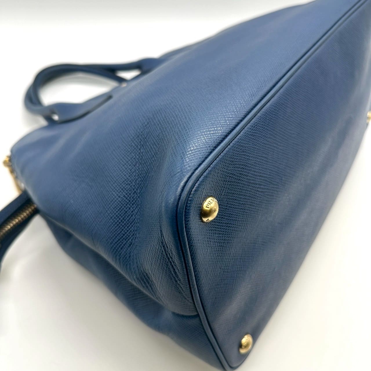 PRADA Prada handbag tote bag Saffiano leather blue vintage women's men's fashion brand PRE-OWNED