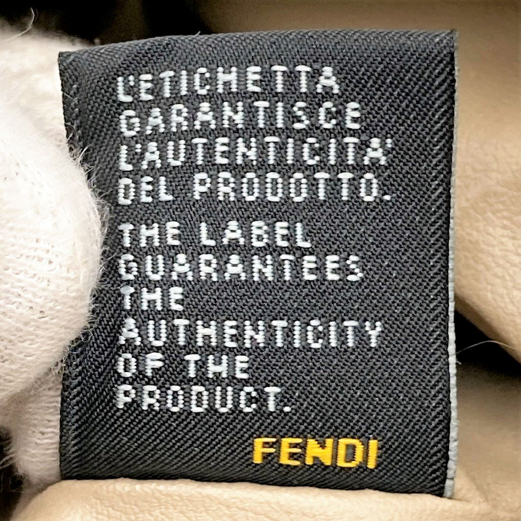 Fendi 7N0038 Zucchino Makeup Pouch Beige/Pink Pre-owned