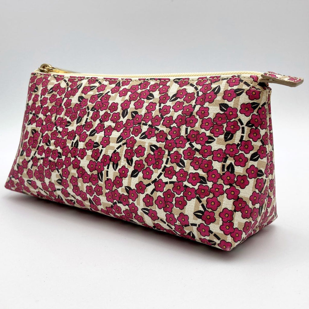 Fendi 7N0038 Zucchino Makeup Pouch Beige/Pink Pre-owned