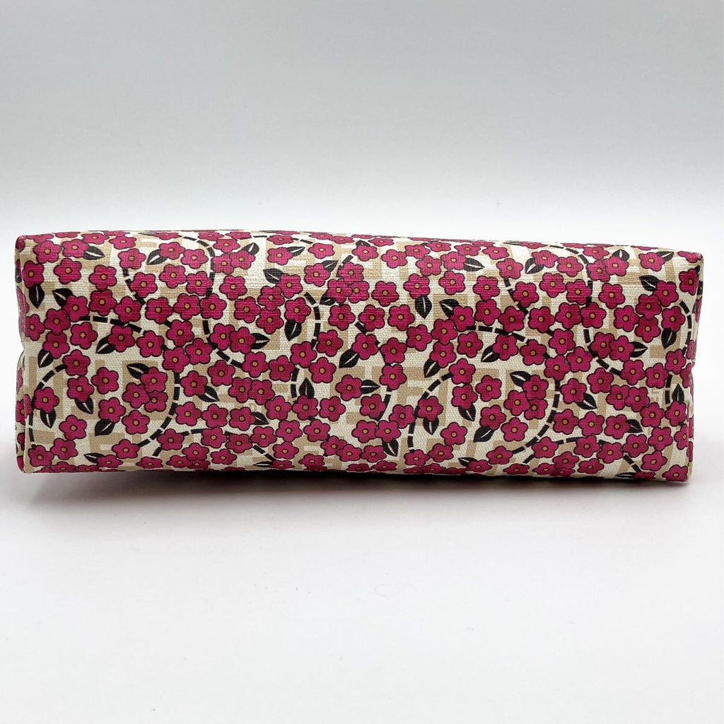 Fendi 7N0038 Zucchino Makeup Pouch Beige/Pink Pre-owned