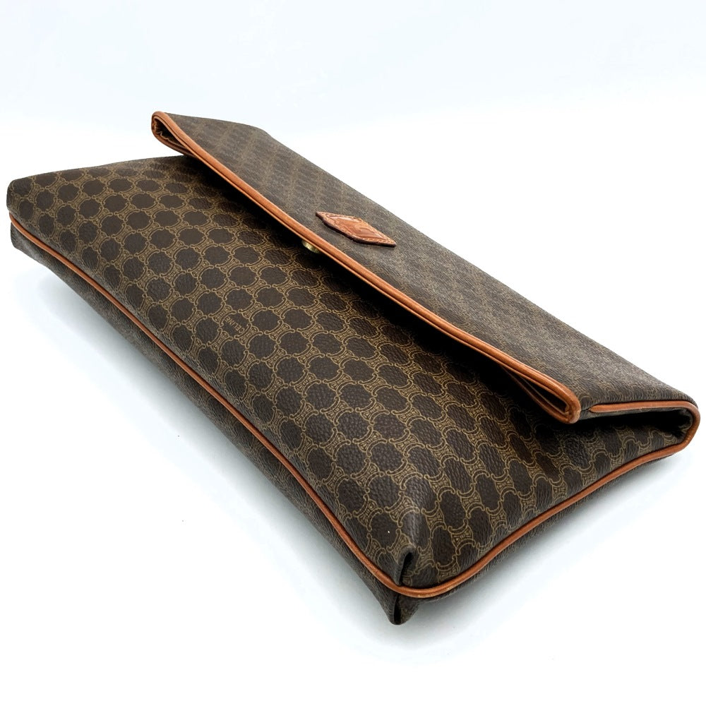 CELINE DM91 Clutch Bag, Second Bag, Pouch, Macadam PVC Leather, Brown, Women's & Men's Fashion PRE-OWNED