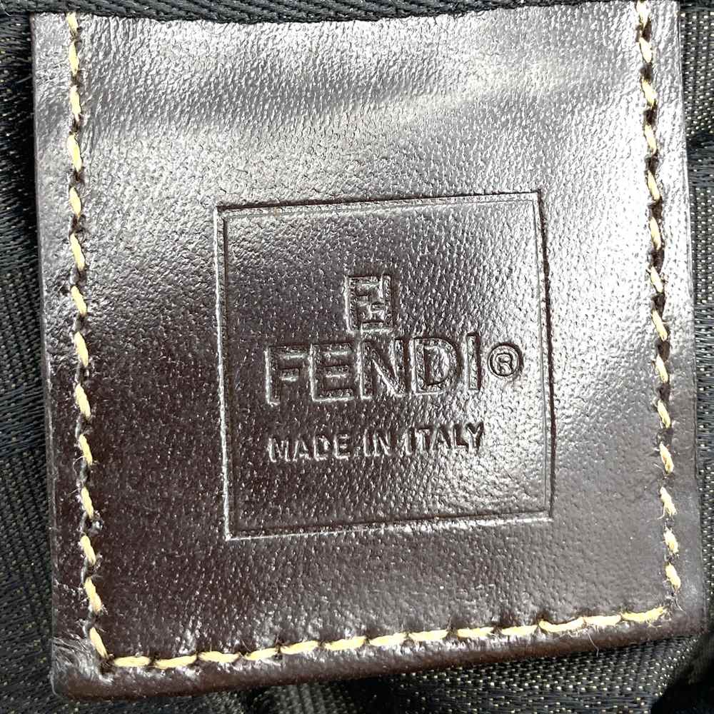 Fendi Zucca Boston Bag Nylon Brown Pre-owned
