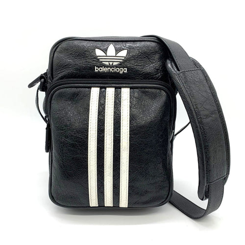 Balenciaga 721850 x Adidas Small Messenger Bag/Crossbody Shoulder Bag Black Pre-owned