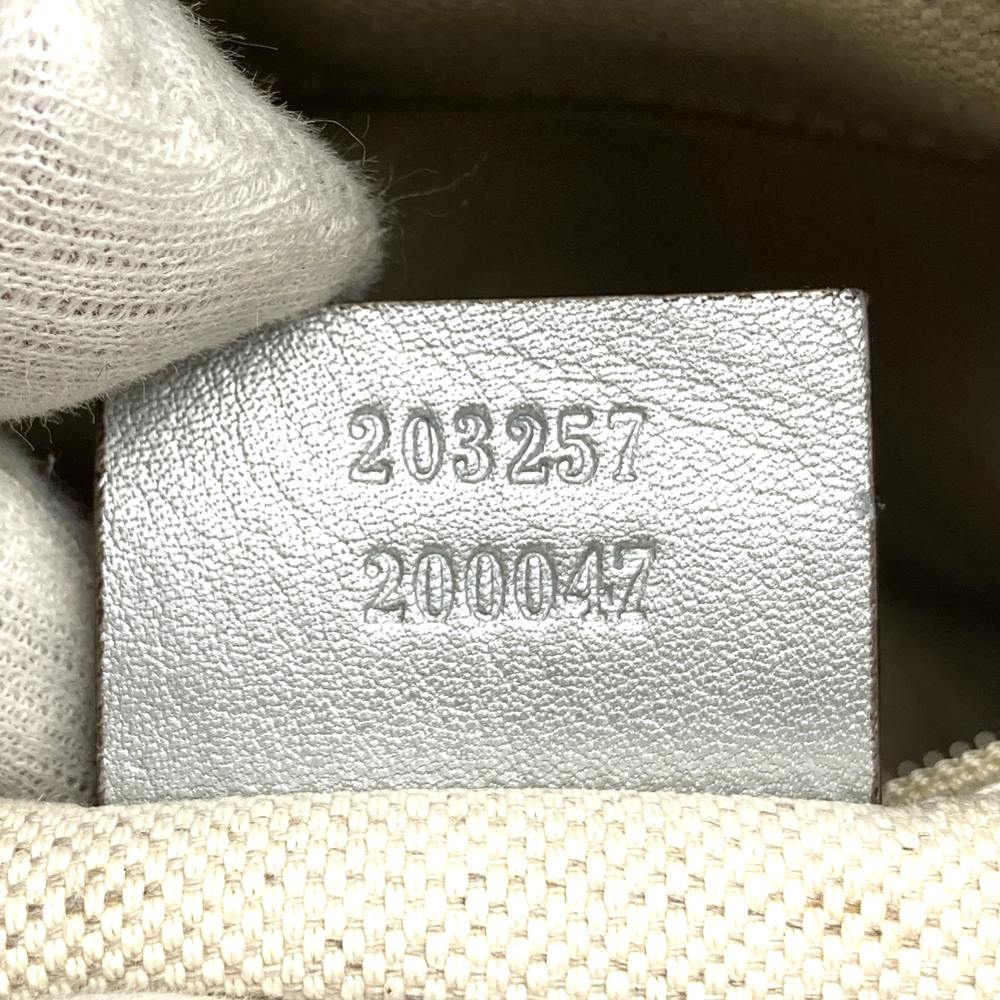 Gucci 203257 Abby Shoulder Bag Guccissima Leather Silver Pre-owned