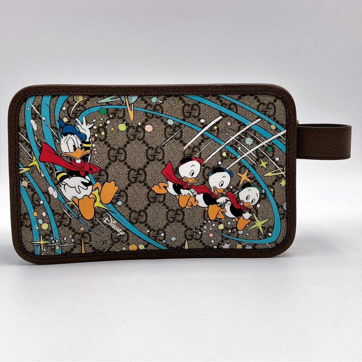 Gucci 647929 Disney Donald Duck Second Bag GG Supreme Brown Pre-owned