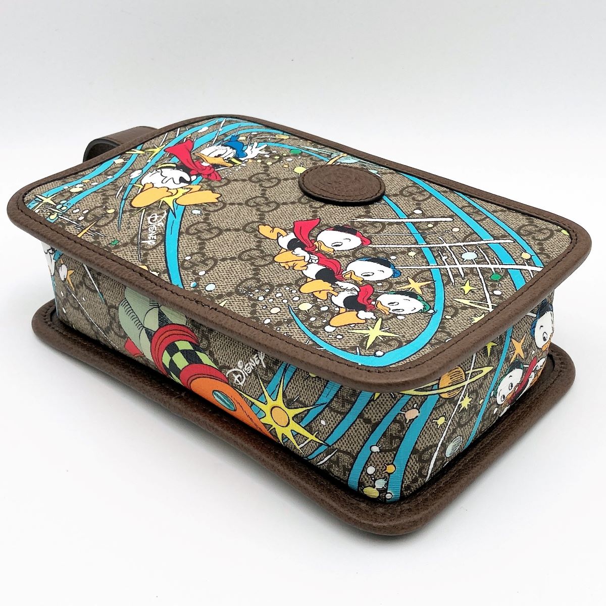Gucci 647929 Disney Donald Duck Second Bag GG Supreme Brown Pre-owned