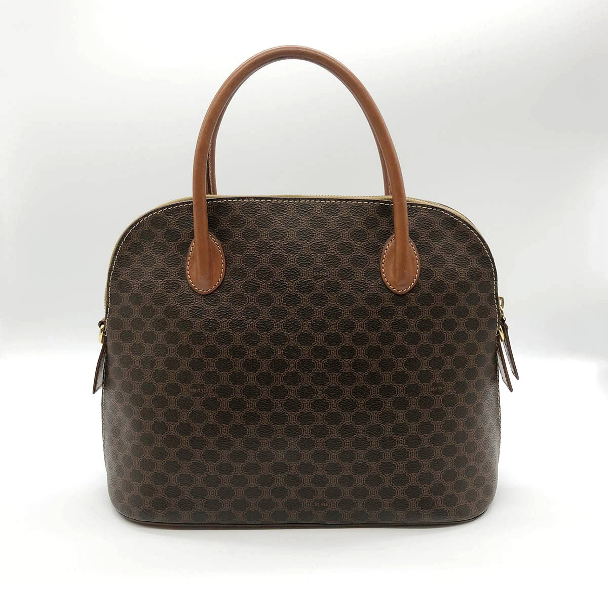 Celine M94 Macadam Handbag PVC Brown Pre-owned