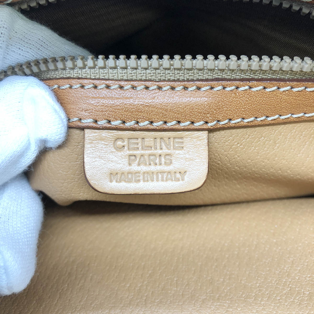 Celine M94 Macadam Handbag PVC Brown Pre-owned