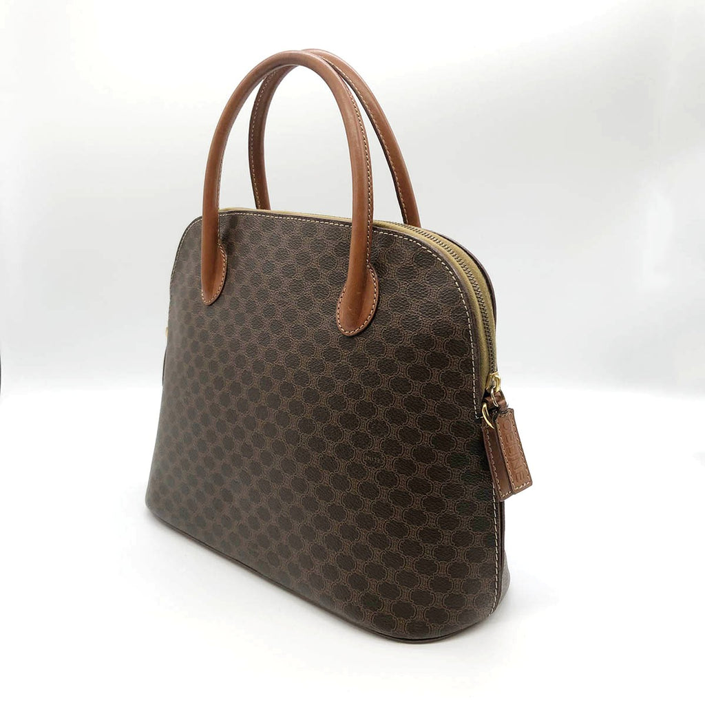 Celine M94 Macadam Handbag PVC Brown Pre-owned