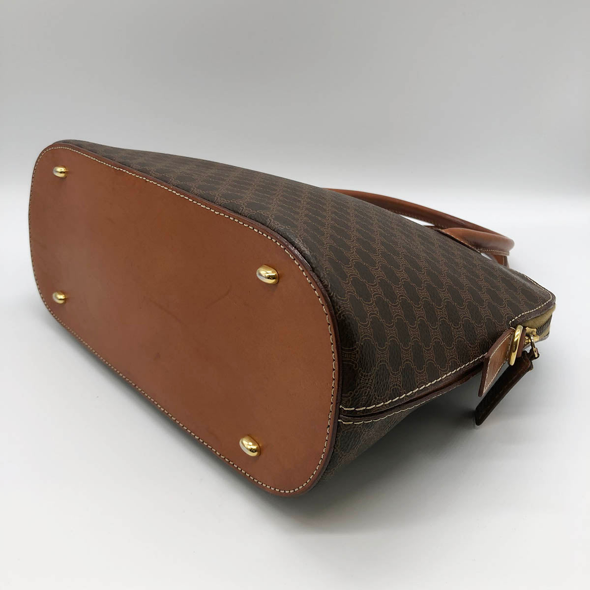 Celine M94 Macadam Handbag PVC Brown Pre-owned