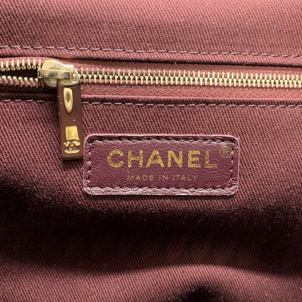 Chanel Matelassé Coco Mark Backpack Caviar Leather Black Pre-owned