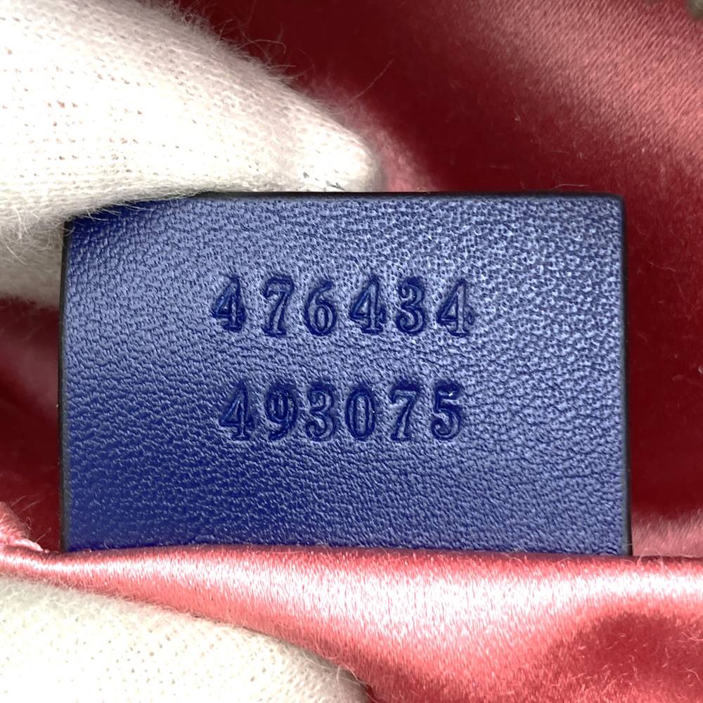 GUCCI 476434 GG Marmont Waist Bag, Waist Pouch, Body Bag, Velour, Navy, Women's & Men's PRE-OWNED
