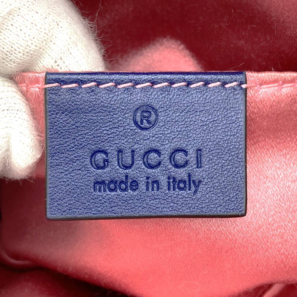 GUCCI 476434 GG Marmont Waist Bag, Waist Pouch, Body Bag, Velour, Navy, Women's & Men's PRE-OWNED